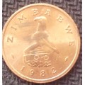 Coin - Zimbabwe 1 Cent - 1982 - EF - Rare