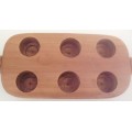 Wooden Shot Glass Tray - Double handle - Solid Wood