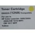 HP Toner 124A - Yellow - Compatible - Unused