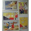Postcards x 5 - UK - Comics - Vintage - Unused - Rare