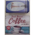 Tin + Coffee Sign - Vintage