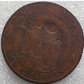 Token - Clift Pianos - French Coin - 10 Cent. - 1856 - Rare