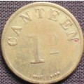 Token - Canteen - UK - 1 Penny