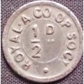 Token - Royal A. Co-Op - 1930 - 1/2 Penny
