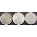 Coin - Rhodesia 2,5 cents - 1970 x 3