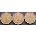 Coin - Rhodesia - Half Cent - 1970/1972/1975