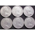 Coin - Rhodesia - 1964 - 5c/6d x 6