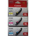 Printer Ink - Canon - Pixma 471 - Colour Set - Original
