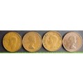 Coin RSA 1d {penny] mixed x4