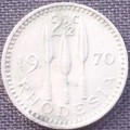 Coin - Rhodesia - 2,5 cents - 1970 - VF - A