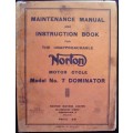 Owners Manual - Norton 7 Dominator - Scarce