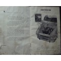 Owners Manual - Peugot 403 - Vintage