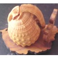 Seashell Lamp - Wooden base