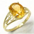 STUNNING 9CT SOLID YELLOW GOLD CITRINE RING (INVEST NOW IN GOLD)