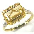 STUNNING 9CT SOLID YELLOW GOLD NATURAL CITRINE RING (INVEST NOW IN GOLD)