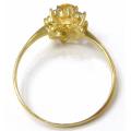 STUNNING 9CT SOLID YELLOW GOLD CITRINE AND DIAMOND RING (INVEST NOW IN GOLD)