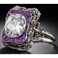 BRAND NEW - Stunning Sterling Silver Amythst 7g Ring