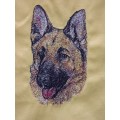 Gold Cushion Cover -Dog - GSD German Shepherd dog