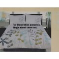 Applique embroidered duvet cover set (single) - Imported from UK - Warehouse Overstock