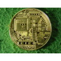 Gold Plated Bitcoin Coin Collectible BTC Coin Art Collection Gift Physical