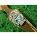 Kariba spoon yellow copper plated  in fair  condition  As per pictures