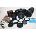 Minolta X-370-S- in Leather Carry Case-Combo-Lenses Filters etc.