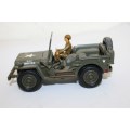 U.S.A. Army Willy's Jeep-New Ray-One Figure(not original)As per photos