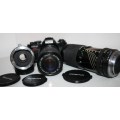 Ricoh **KR-10**Super S.L.R.Camera including Combo Lenses/Flash..As per photos