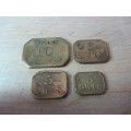 Brass Scale Weights....Rare to Find.."Penny/10"...6-22/ DWTS...5/22 DWTS...3/22 DWTS...As per Photos