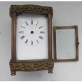 Carraige Clock(Brass?)Stamped-603-Spares/Restoration-115mm High-Top 68x85mm...As per Photos