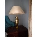 2 X solid brass table lamps