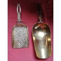 Solid brass fire place shovels