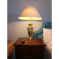 2 X solid brass table lamps