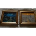2 framed  Framed oil paintings