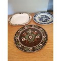 3 X decorative plates Delft etc