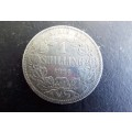 1896 zar  shilling silver coin