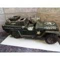 WOW  COLLECTABLE tin toy usa army truck ,need restoration