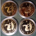 relist ,,1967/1984/2009 and 2012 Claded Krugerrand TOKENS  0.999, 24k Gold CLADED Coin NOT REAL GOLD