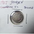 1917 CANADIAN SILVER 5C