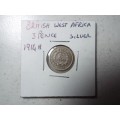 BRITISH WEST AFRICA SILVER 3D 1914