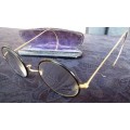 Gold Filled Eyeglasses  1/10 12ct 12k Frame 1900`s Stamped Round Antique Cable Ends