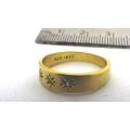 NICE vintage 18ct gold ring with 3 diamonds