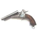 antique 1850-1860 Double barrel folding trigger pinfire black powder pistol