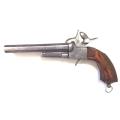 antique 1850-1860 Double barrel folding trigger pinfire black powder pistol