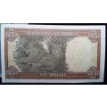 Reserve bank of Rhodesia 5 dollar P# 38: Zimbabwe bird 1979-MAY-15 UNC