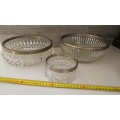 vintage cut glass  large bowls( relisted unpaid)