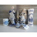 WOW,,,,,VINTAGE PORSELINE blue and white lot