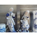 WOW,,,,,VINTAGE PORSELINE blue and white lot