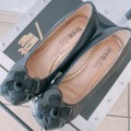 Teenmix Chanel Style Camellia leather lady shoes EUR35