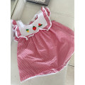 Red and White Strip Skirt (fruit pattern) 2-3Y
